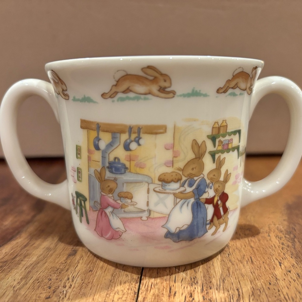 Royal Doulton Bunnykins Children's Hug-A-Mug 2 Handled Mug with Bunny Design